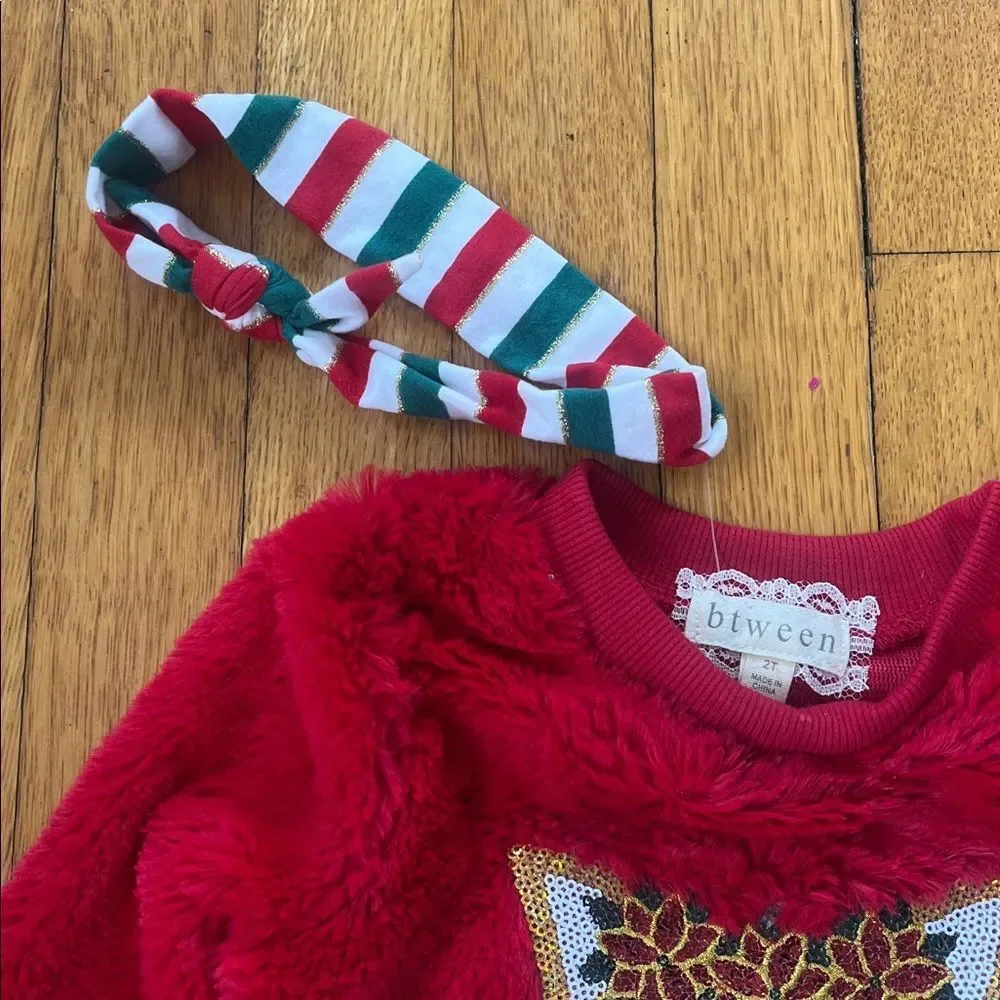 Red Fox Kids Sweater and leggings Set with Headband - Picture 2 of 4